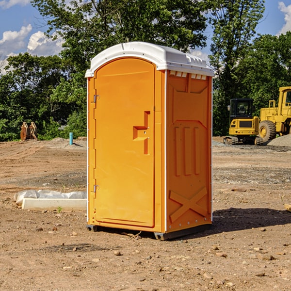 how often are the porta potties cleaned and serviced during a rental period in McAlmont AR